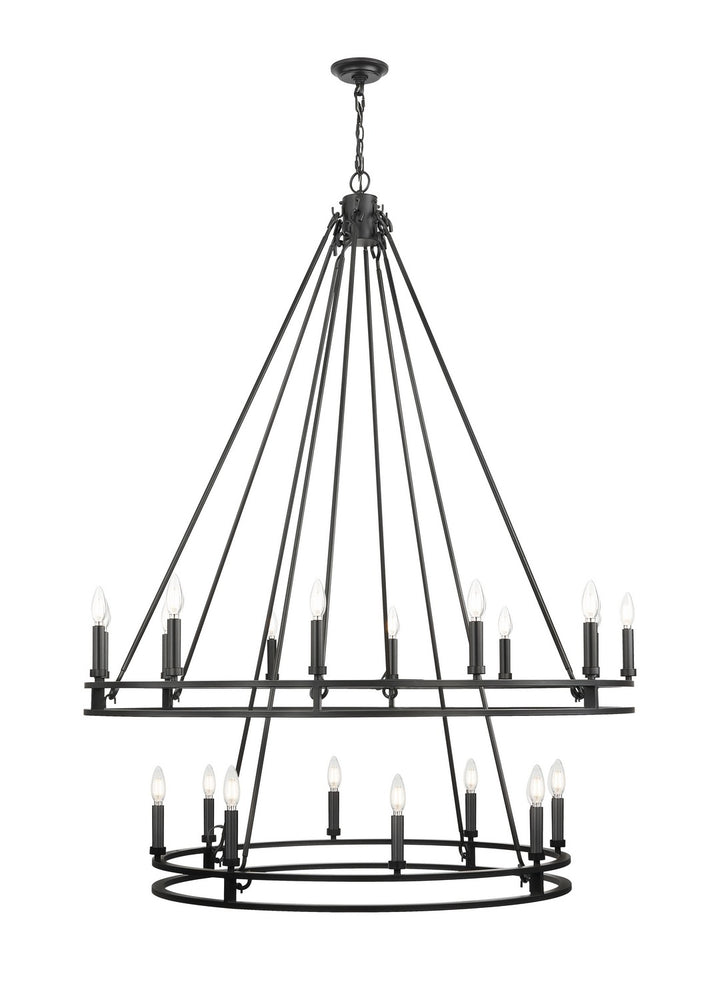 Z-Lite Canada - 4005-20MB - 20 Light Chandelier - Dennison - Matte Black