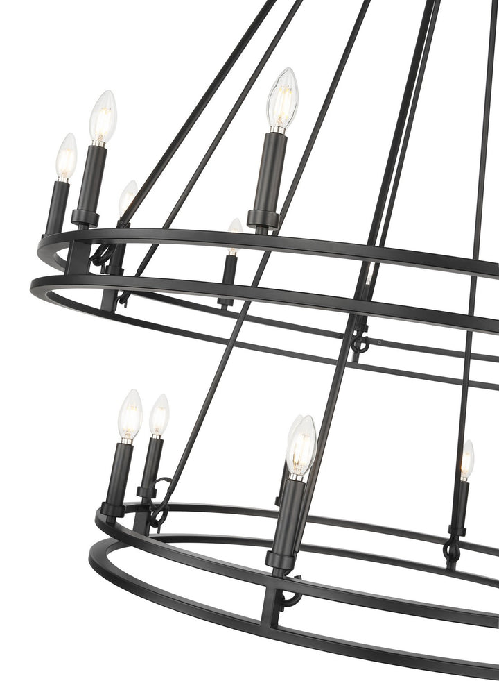 Z-Lite Canada - 4005-20MB - 20 Light Chandelier - Dennison - Matte Black