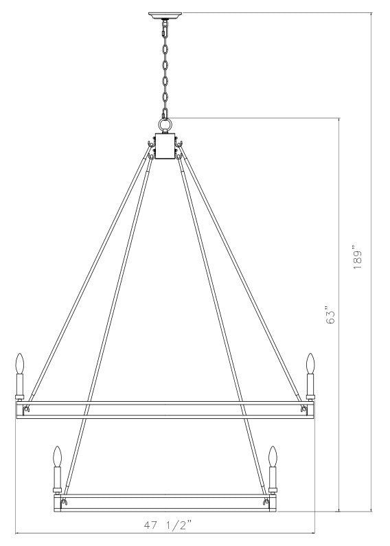 Z-Lite Canada - 4005-20MB - 20 Light Chandelier - Dennison - Matte Black