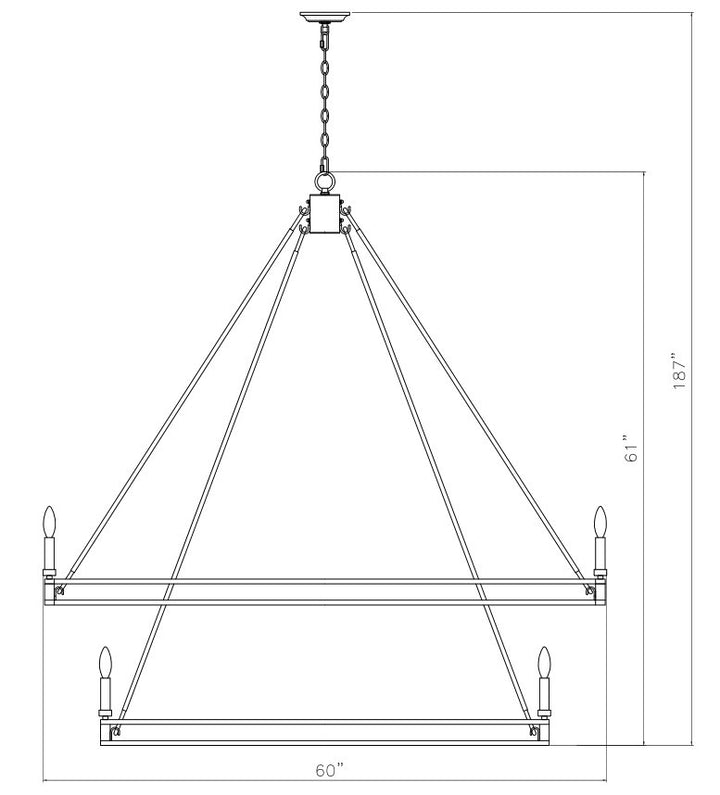 Z-Lite Canada - 4005-28MB - 28 Light Chandelier - Dennison - Matte Black