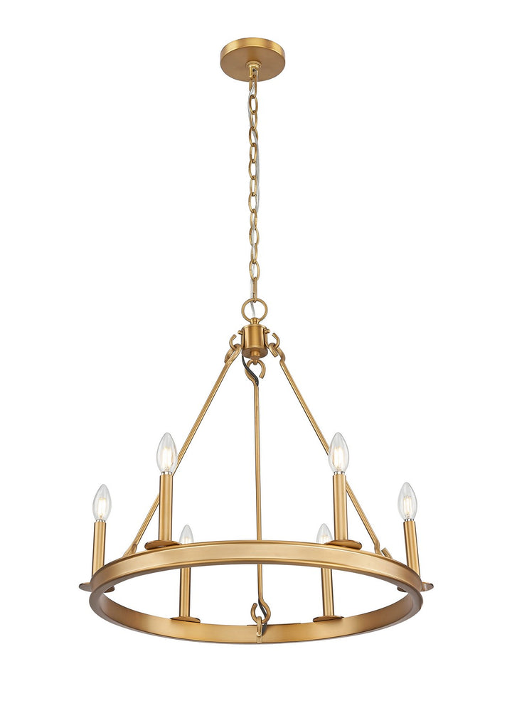 Z-Lite Canada - 482R-6RB - Six Light Chandelier - Barclay - Rubbed Brass