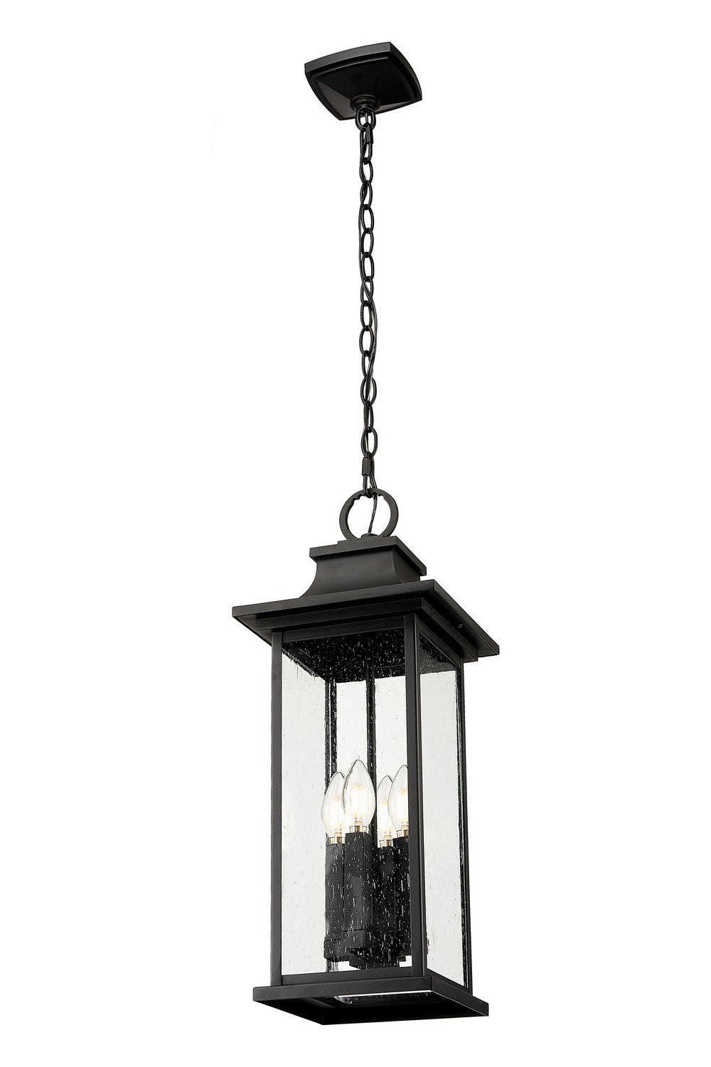 Z-Lite Canada - 5017CHB-BK - Four Light Outdoor Chain Mount Ceiling Fixture - Tiberius - Black