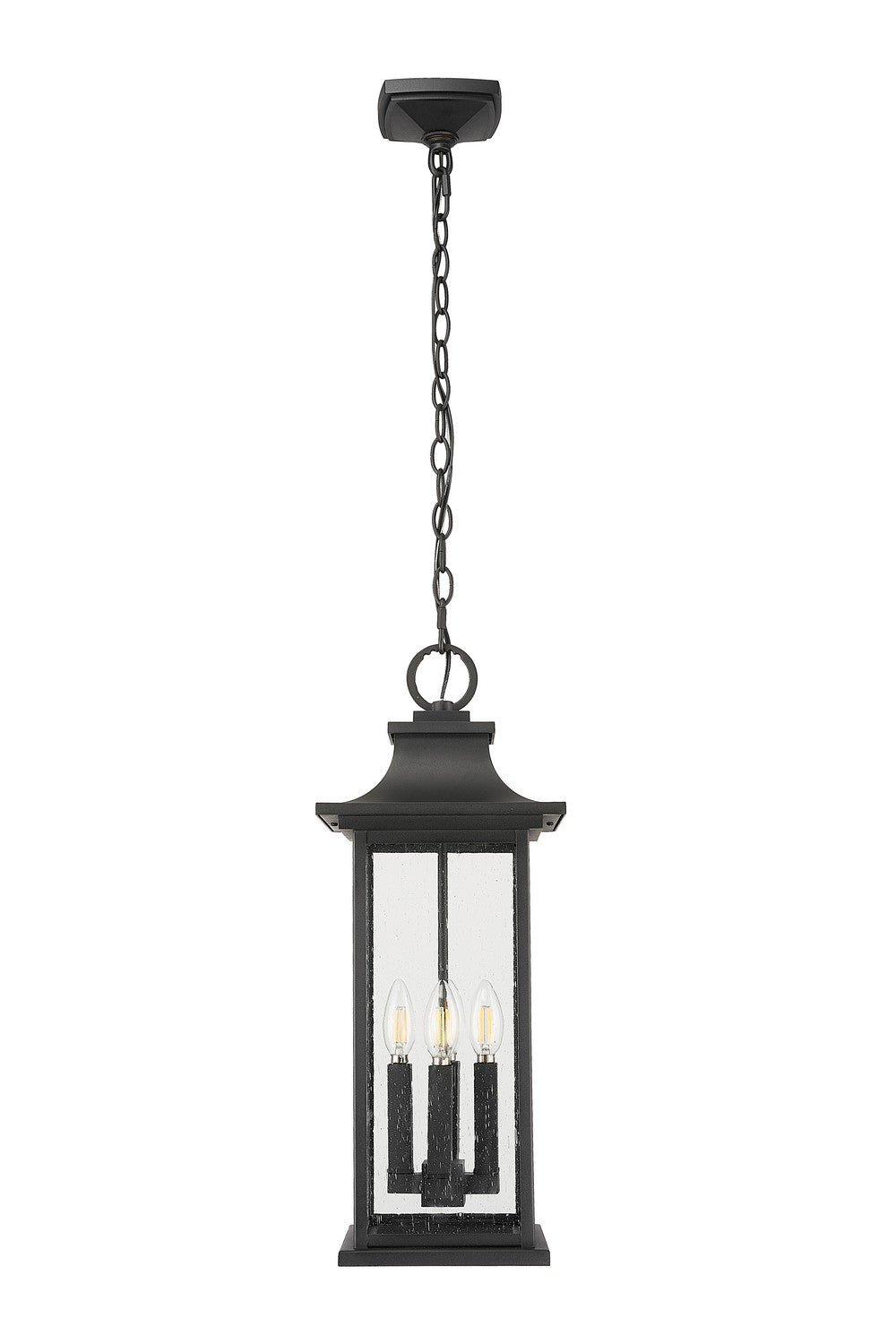 Z-Lite Canada - 5017CHB-BK - Four Light Outdoor Chain Mount Ceiling Fixture - Tiberius - Black