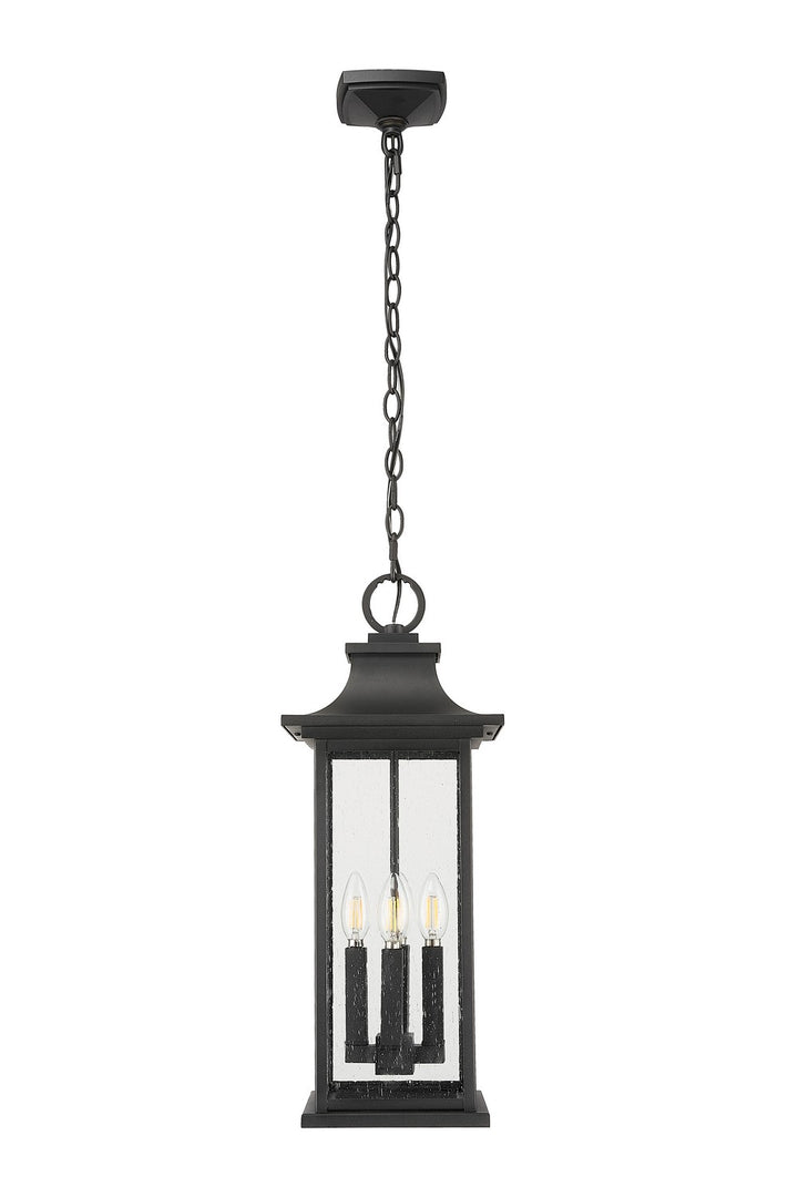 Z-Lite Canada - 5017CHB-BK - Four Light Outdoor Chain Mount Ceiling Fixture - Tiberius - Black