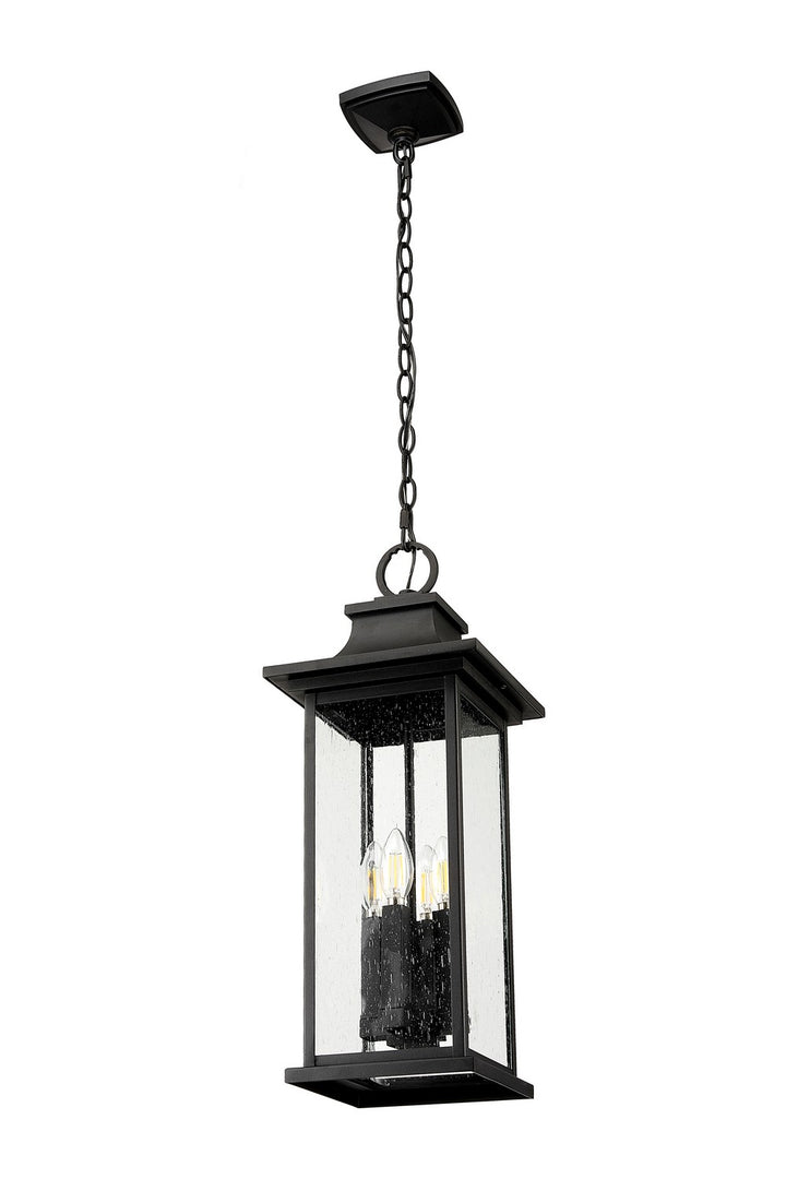 Z-Lite Canada - 5017CHB-BK - Four Light Outdoor Chain Mount Ceiling Fixture - Tiberius - Black