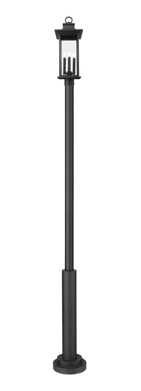 Z-Lite Canada - 5017PHBR-5010P-BK - Four Light Outdoor Post Mounted Fixture - Tiberius - Black