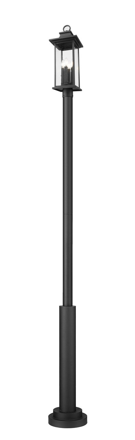 Z-Lite Canada - 5017PHBR-5010P-BK - Four Light Outdoor Post Mounted Fixture - Tiberius - Black