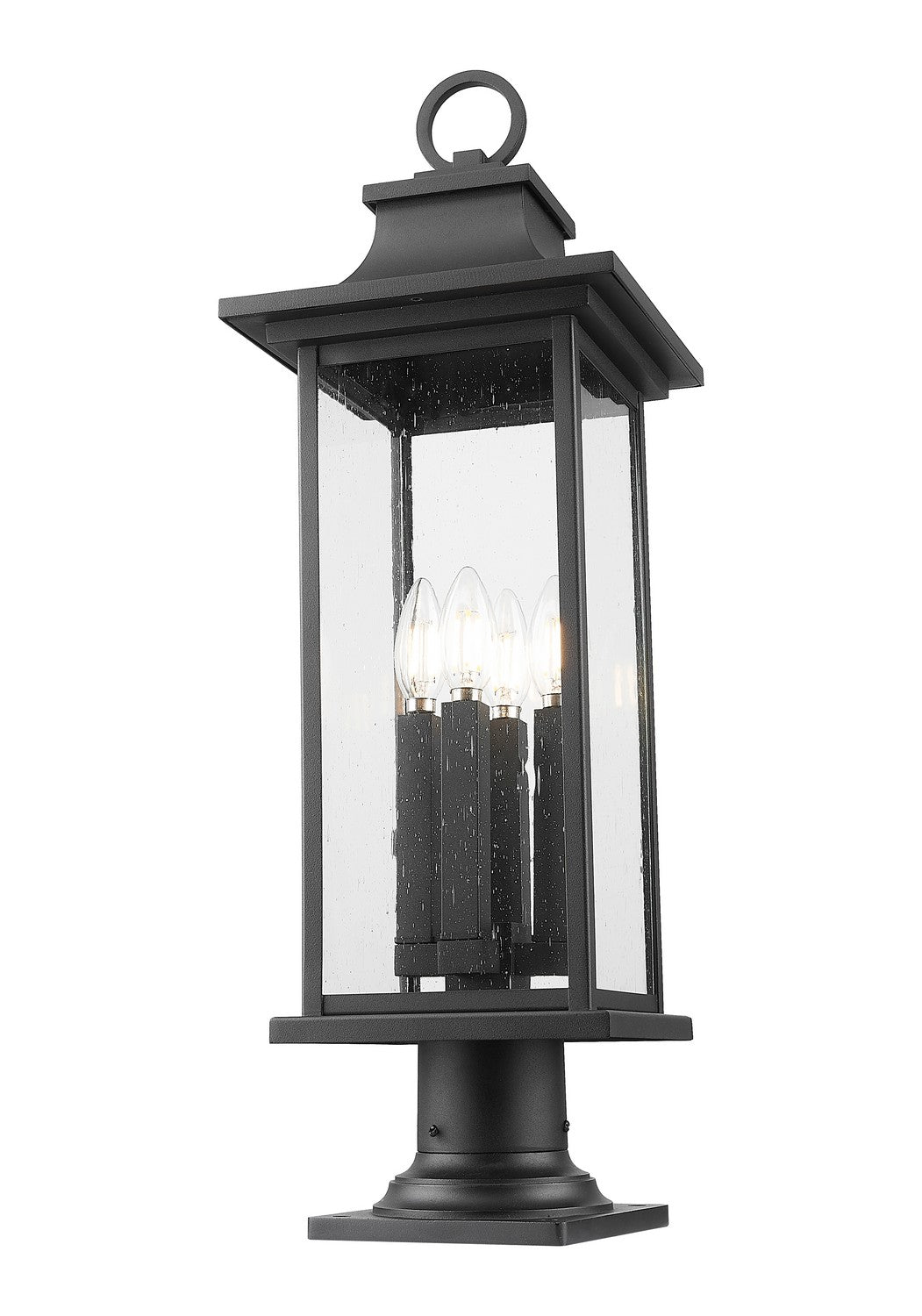 Z-Lite Canada - 5017PHBR-533PM-BK - Four Light Outdoor Pier Mounted Fixture - Tiberius - Black