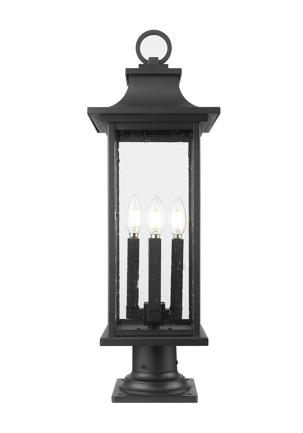 Z-Lite Canada - 5017PHBR-533PM-BK - Four Light Outdoor Pier Mounted Fixture - Tiberius - Black