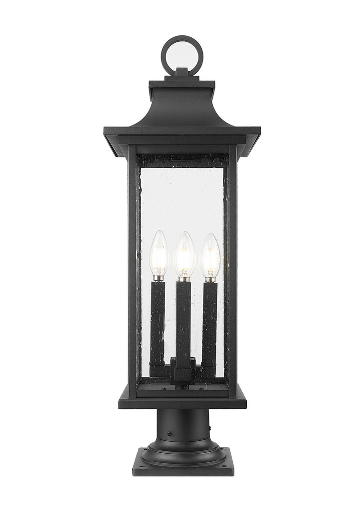 Z-Lite Canada - 5017PHBR-533PM-BK - Four Light Outdoor Pier Mounted Fixture - Tiberius - Black