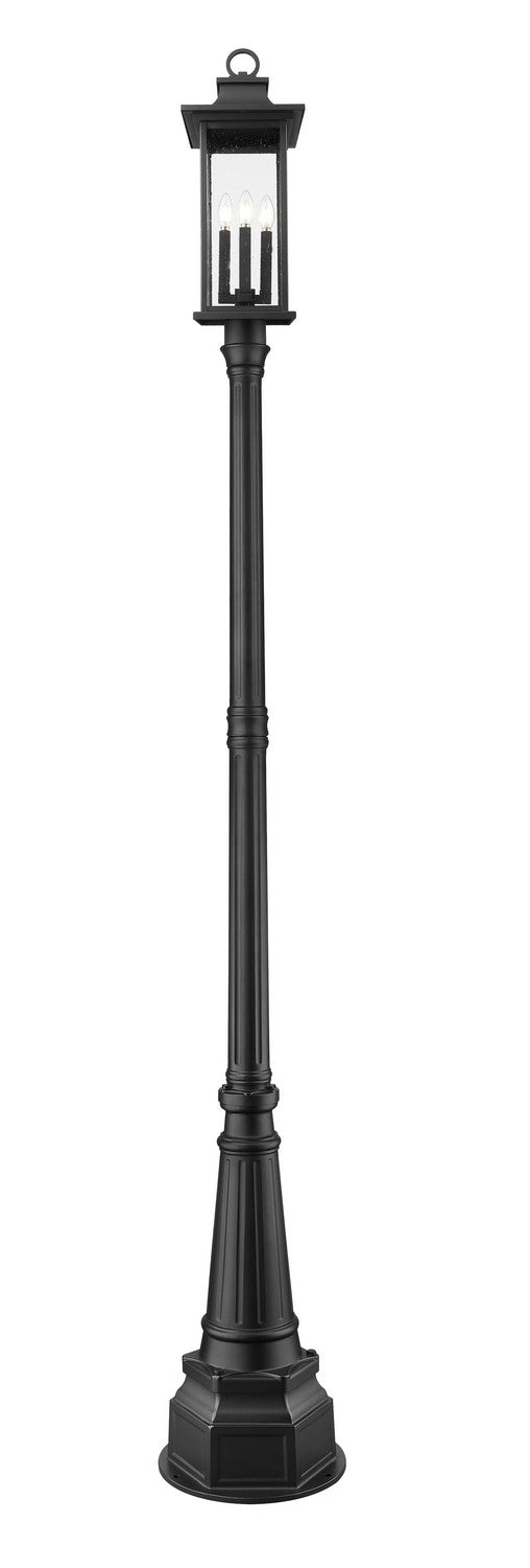 Z-Lite Canada - 5017PHBR-564P-BK - Four Light Outdoor Post Mounted Fixture - Tiberius - Black