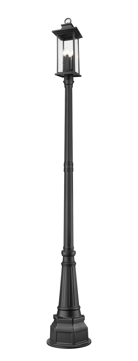 Z-Lite Canada - 5017PHBR-564P-BK - Four Light Outdoor Post Mounted Fixture - Tiberius - Black