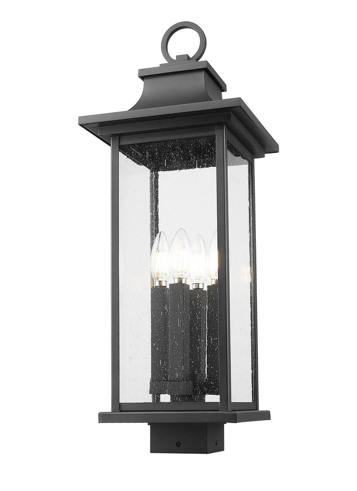 Z-Lite Canada - 5017PHBS-BK - Four Light Outdoor Post Mount Fixture - Tiberius - Black