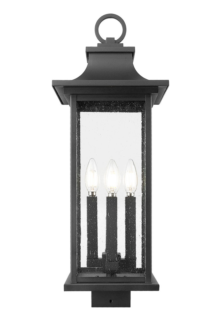 Z-Lite Canada - 5017PHBS-BK - Four Light Outdoor Post Mount Fixture - Tiberius - Black