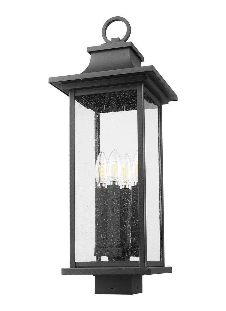 Z-Lite Canada - 5017PHBS-BK - Four Light Outdoor Post Mount Fixture - Tiberius - Black