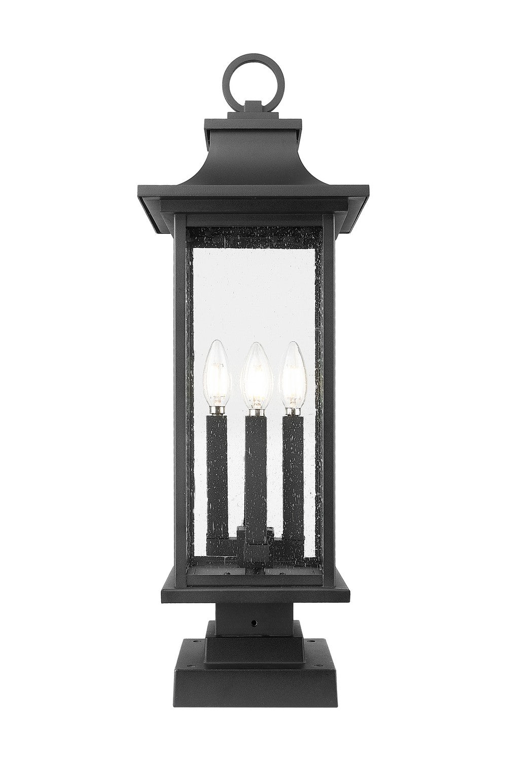 Z-Lite Canada - 5017PHBS-SQPM-BK - Four Light Outdoor Pier Mounted Fixture - Tiberius - Black
