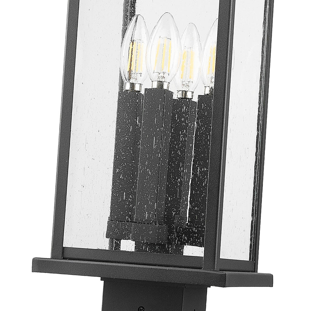 Z-Lite Canada - 5017PHBS-SQPM-BK - Four Light Outdoor Pier Mounted Fixture - Tiberius - Black