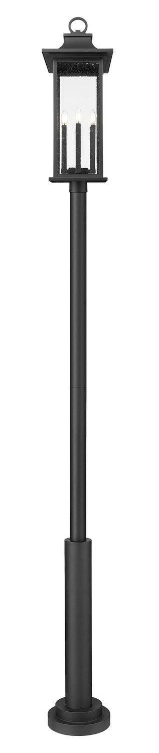 Z-Lite Canada - 5017PHXLR-5010P-BK - Six Light Outdoor Post Mounted Fixture - Tiberius - Black