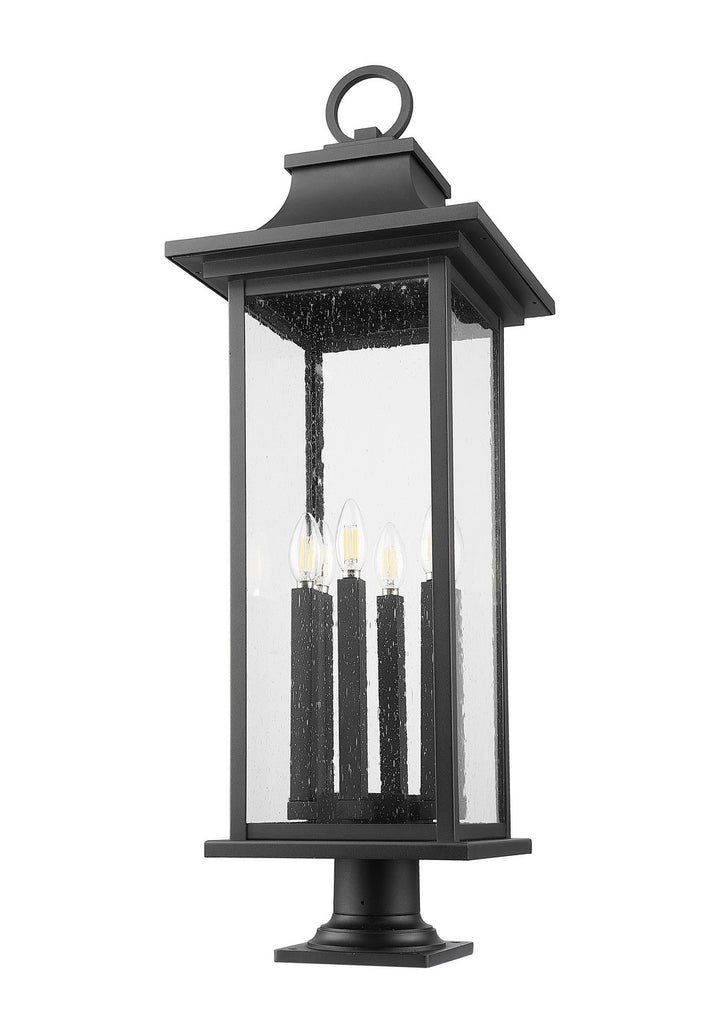Z-Lite Canada - 5017PHXLR-533PM-BK - Six Light Outdoor Pier Mounted Fixture - Tiberius - Black