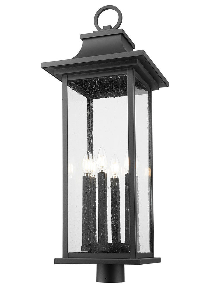 Z-Lite Canada - 5017PHXLR-BK - Six Light Outdoor Post Mount Fixture - Tiberius - Black
