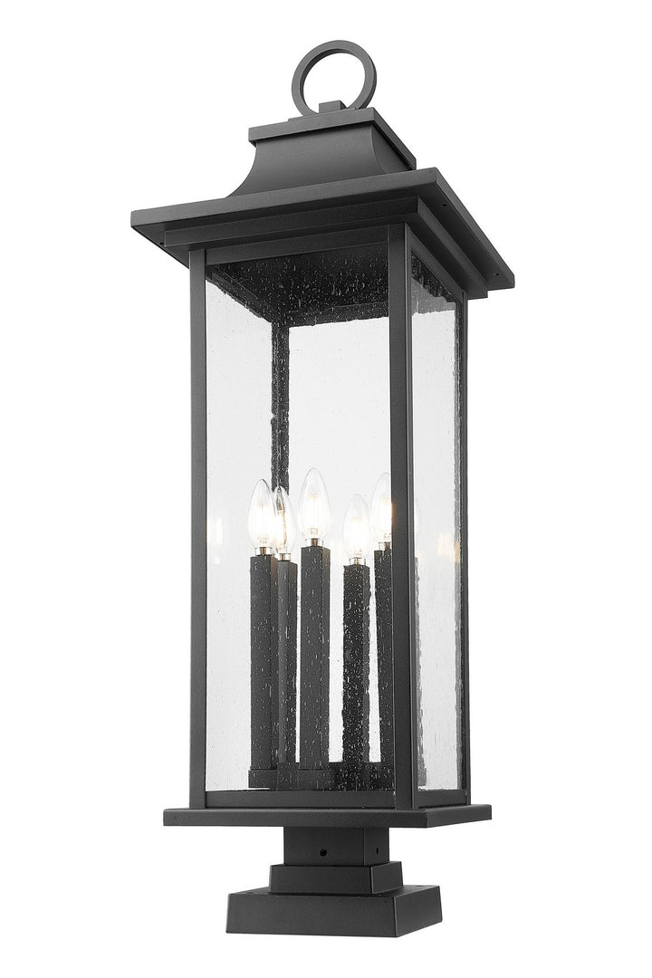 Z-Lite Canada - 5017PHXLS-SQPM-BK - Six Light Outdoor Pier Mounted Fixture - Tiberius - Black