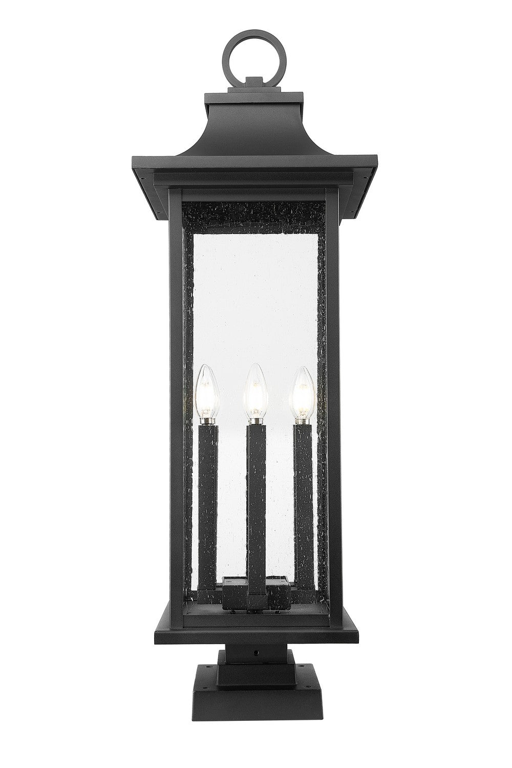 Z-Lite Canada - 5017PHXLS-SQPM-BK - Six Light Outdoor Pier Mounted Fixture - Tiberius - Black