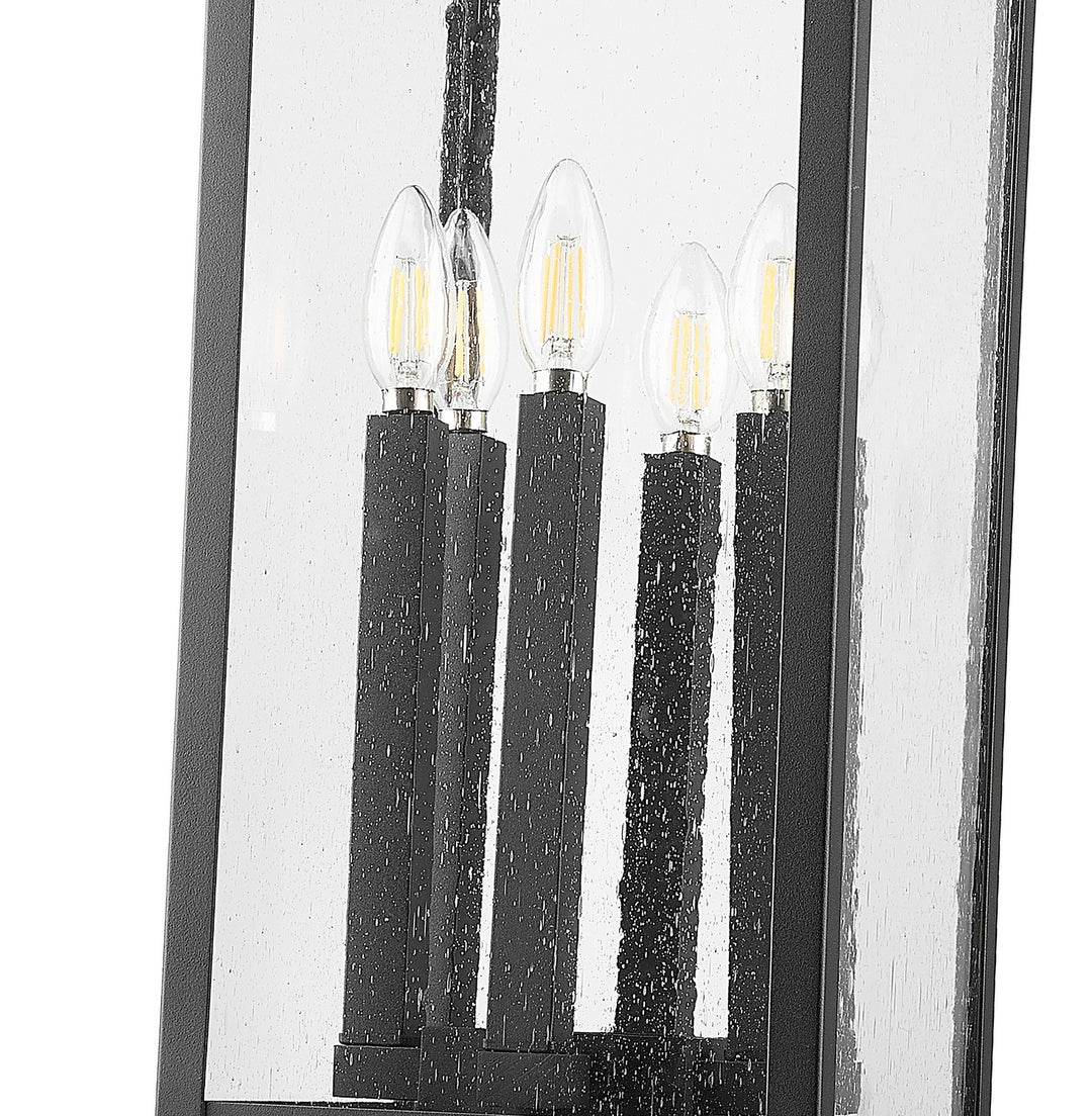 Z-Lite Canada - 5017PHXLS-SQPM-BK - Six Light Outdoor Pier Mounted Fixture - Tiberius - Black