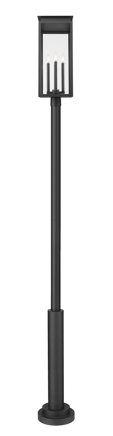 Z-Lite Canada - 5018PHBR-5010P-BK - Four Light Outdoor Post Mounted Fixture - Nova - Black