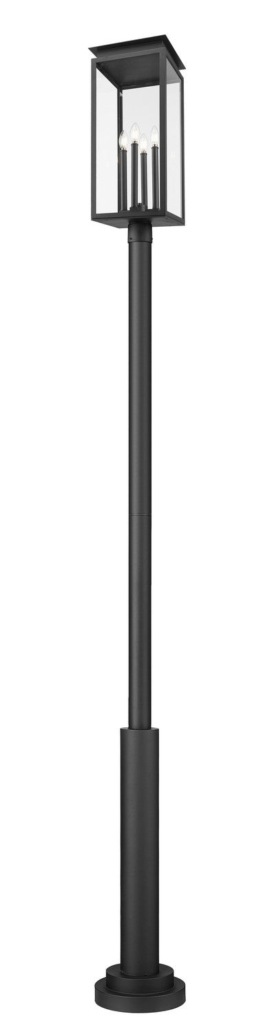 Z-Lite Canada - 5018PHBR-5010P-BK - Four Light Outdoor Post Mounted Fixture - Nova - Black