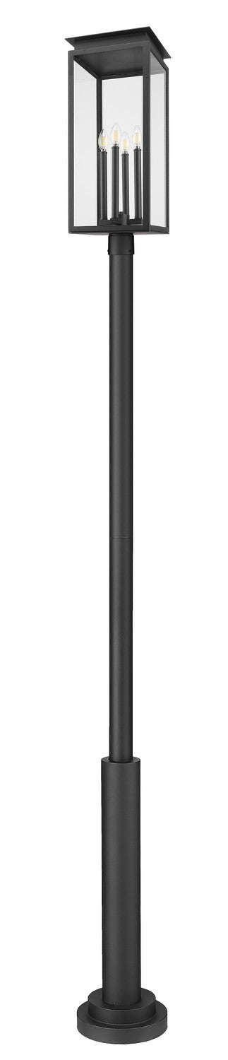 Z-Lite Canada - 5018PHBR-5010P-BK - Four Light Outdoor Post Mounted Fixture - Nova - Black