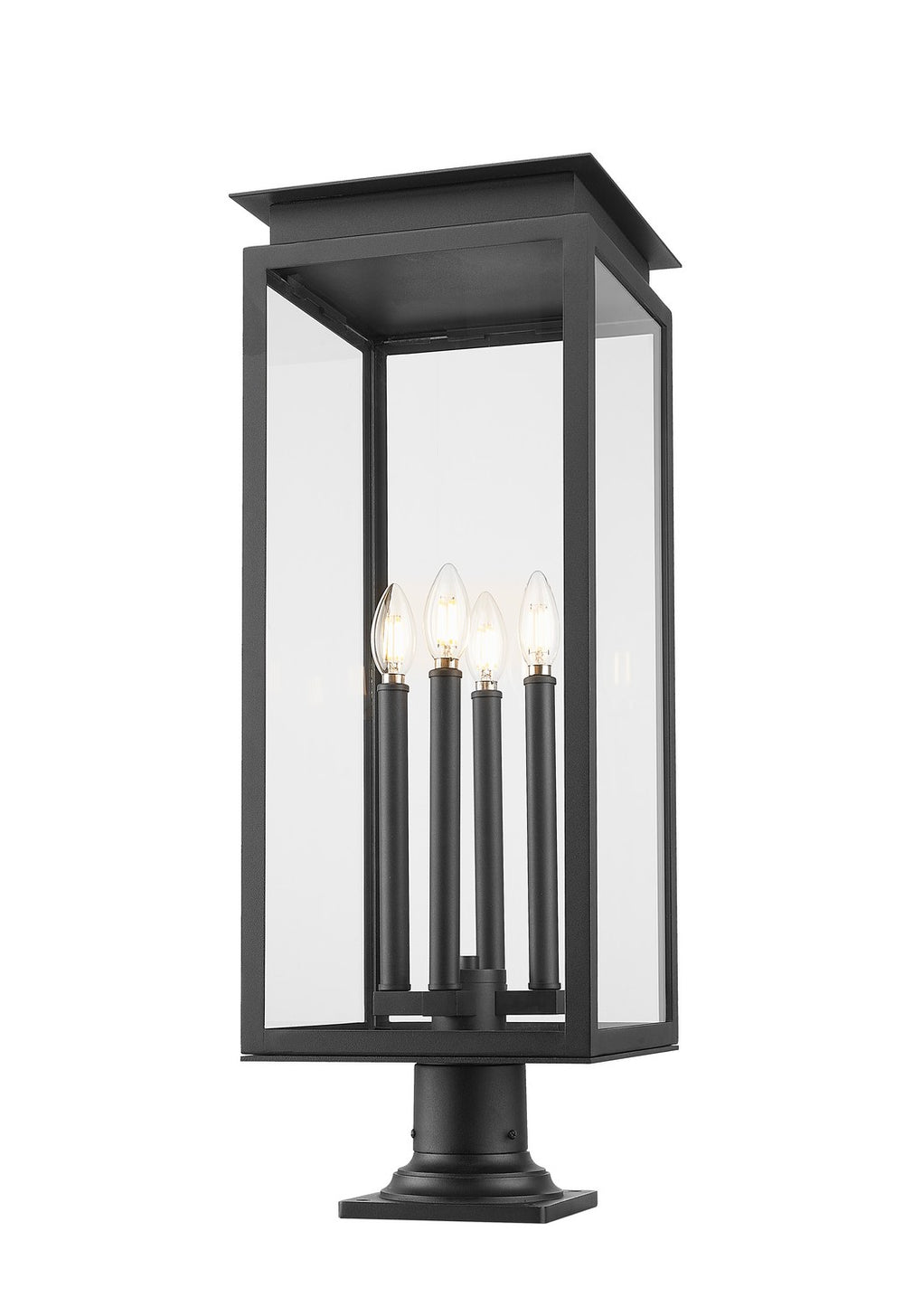 Z-Lite Canada - 5018PHBR-533PM-BK - Four Light Outdoor Pier Mounted Fixture - Nova - Black