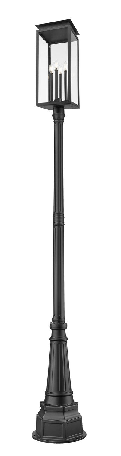 Z-Lite Canada - 5018PHBR-564P-BK - Four Light Outdoor Post Mounted Fixture - Nova - Black
