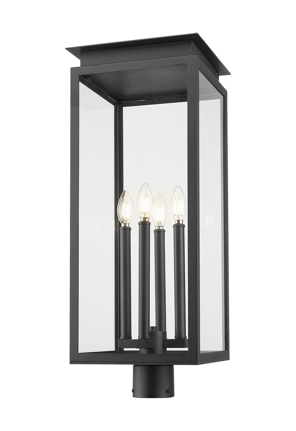 Z-Lite Canada - 5018PHBR-BK - Four Light Outdoor Post Mount Fixture - Nova - Black