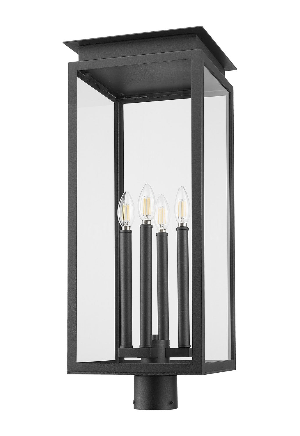 Z-Lite Canada - 5018PHBR-BK - Four Light Outdoor Post Mount Fixture - Nova - Black