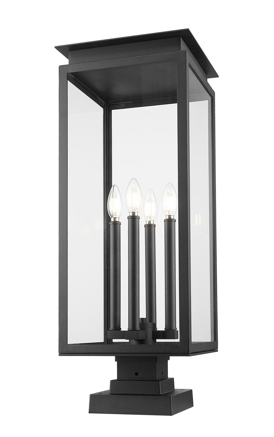 Z-Lite Canada - 5018PHBS-SQPM-BK - Four Light Outdoor Pier Mounted Fixture - Nova - Black