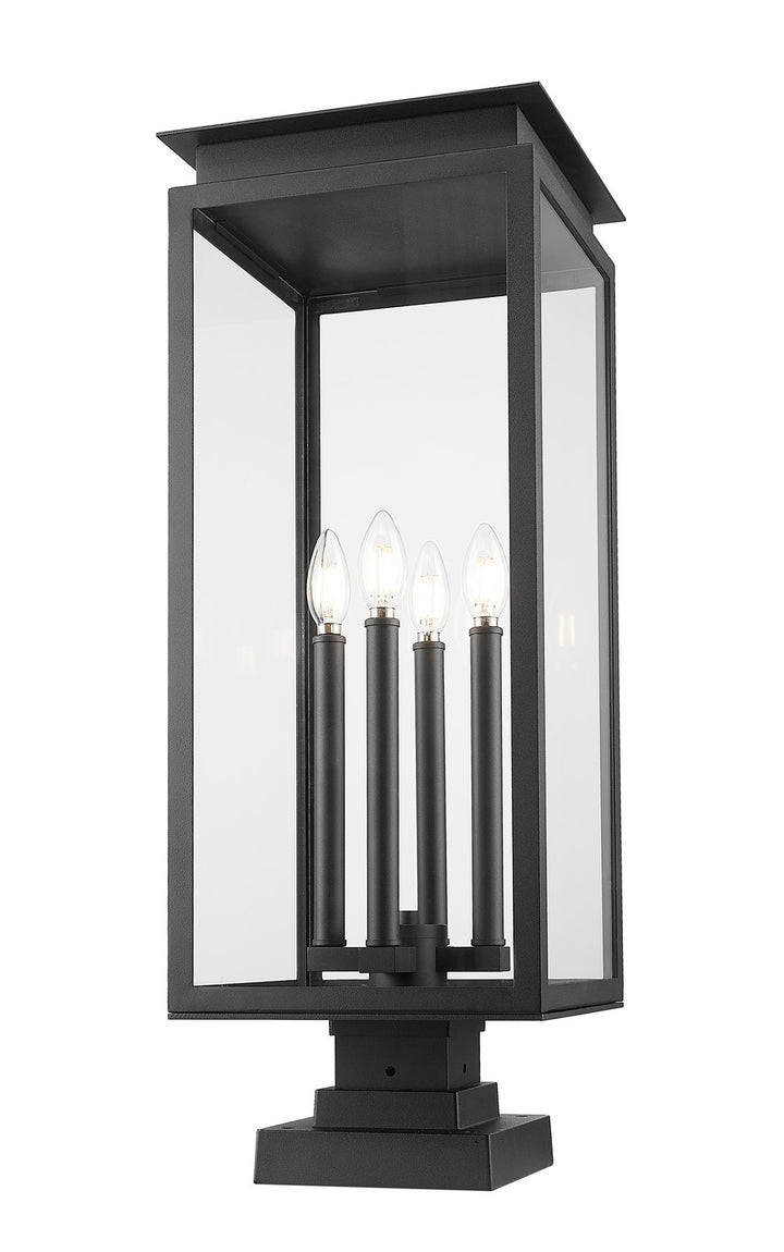 Z-Lite Canada - 5018PHBS-SQPM-BK - Four Light Outdoor Pier Mounted Fixture - Nova - Black