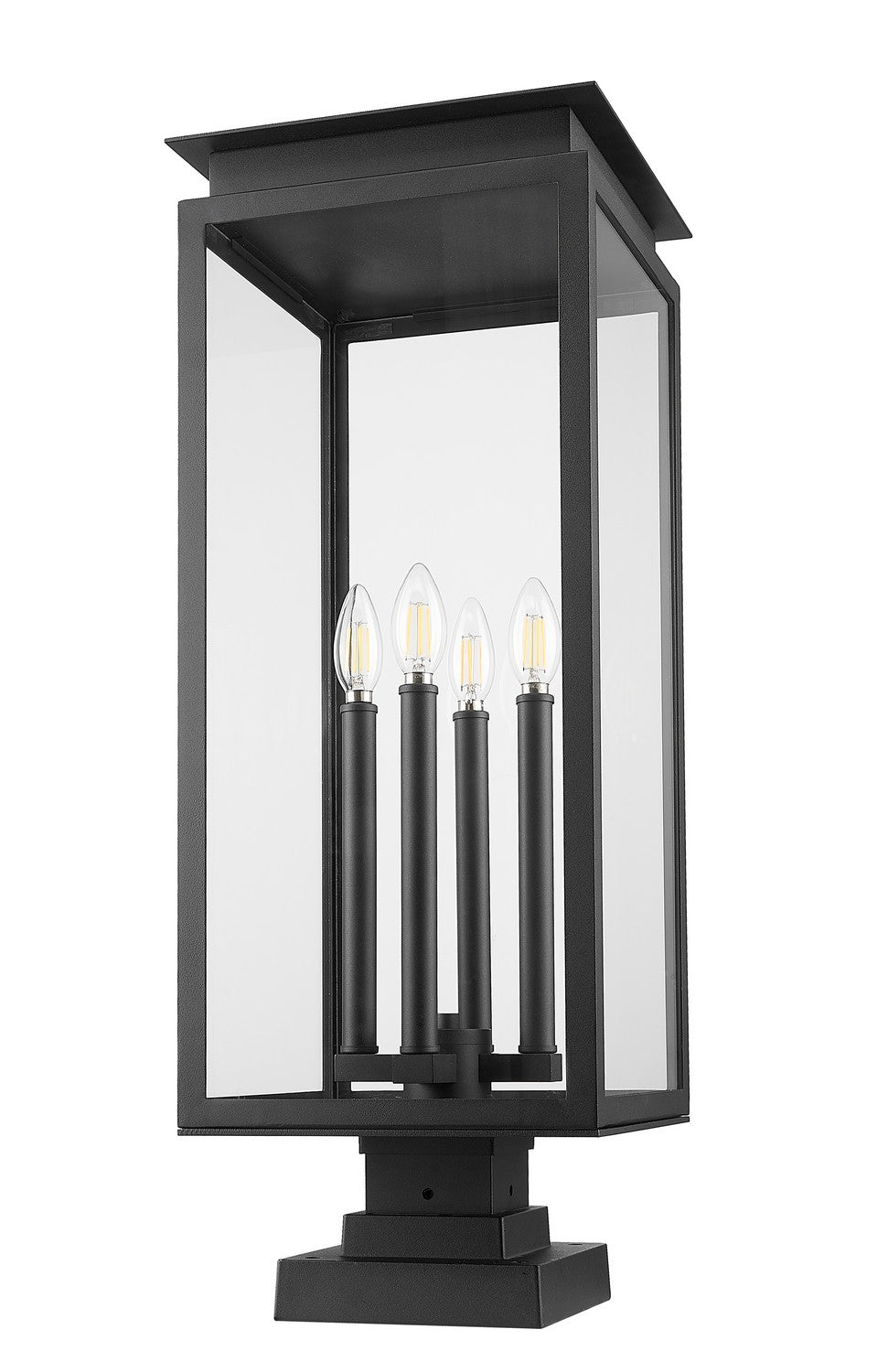 Z-Lite Canada - 5018PHBS-SQPM-BK - Four Light Outdoor Pier Mounted Fixture - Nova - Black