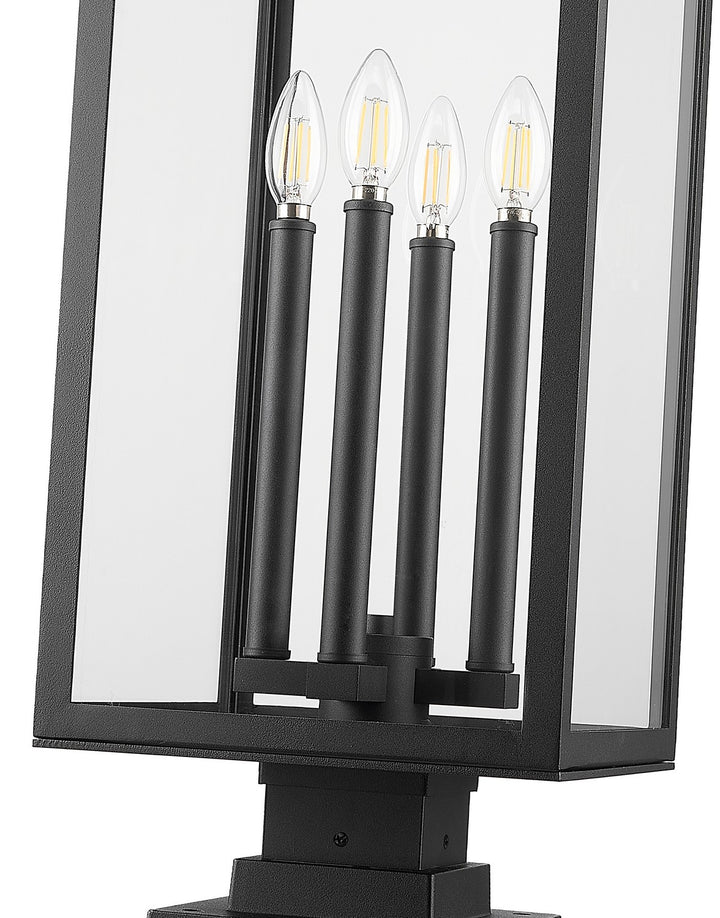 Z-Lite Canada - 5018PHBS-SQPM-BK - Four Light Outdoor Pier Mounted Fixture - Nova - Black