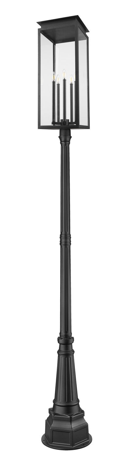 Z-Lite Canada - 5018PHXLR-564P-BK - Five Light Outdoor Post Mounted Fixture - Nova - Black
