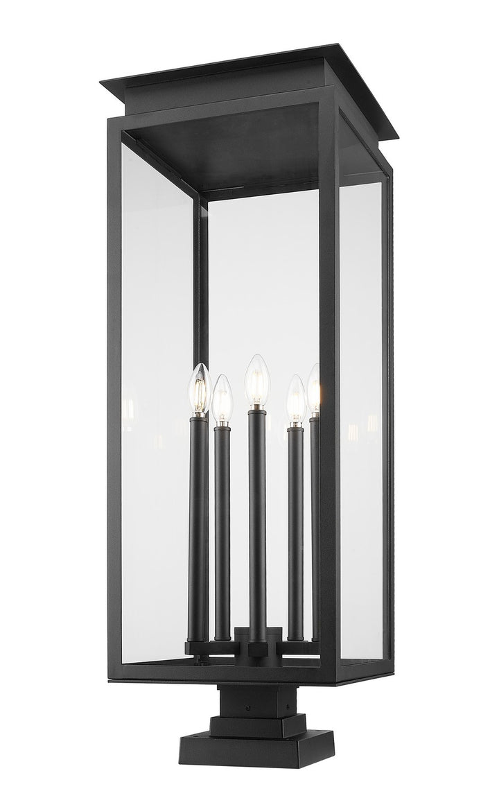 Z-Lite Canada - 5018PHXLS-SQPM-BK - Five Light Outdoor Pier Mounted Fixture - Nova - Black