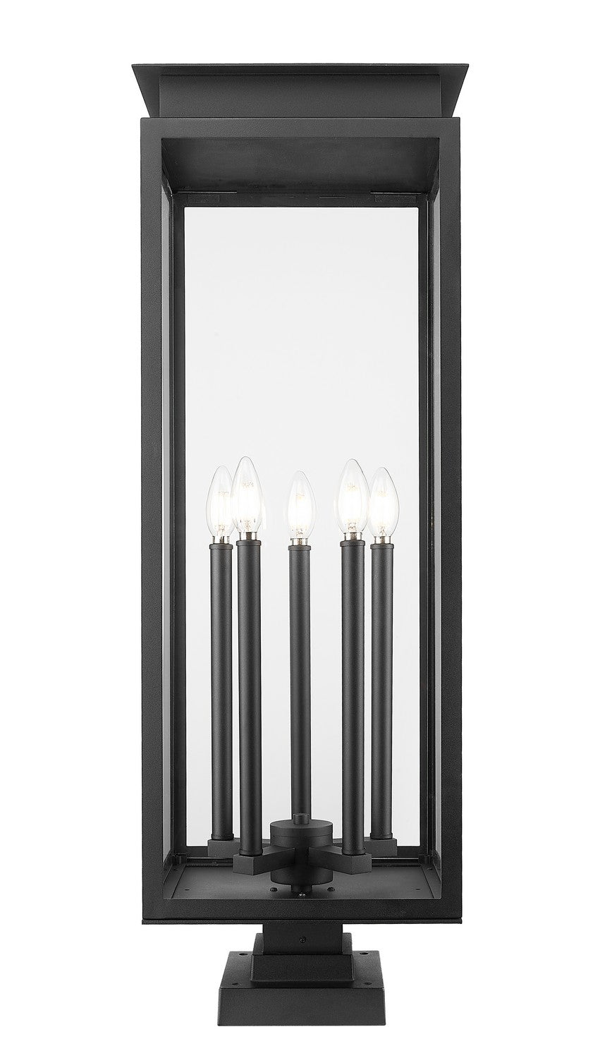 Z-Lite Canada - 5018PHXLS-SQPM-BK - Five Light Outdoor Pier Mounted Fixture - Nova - Black
