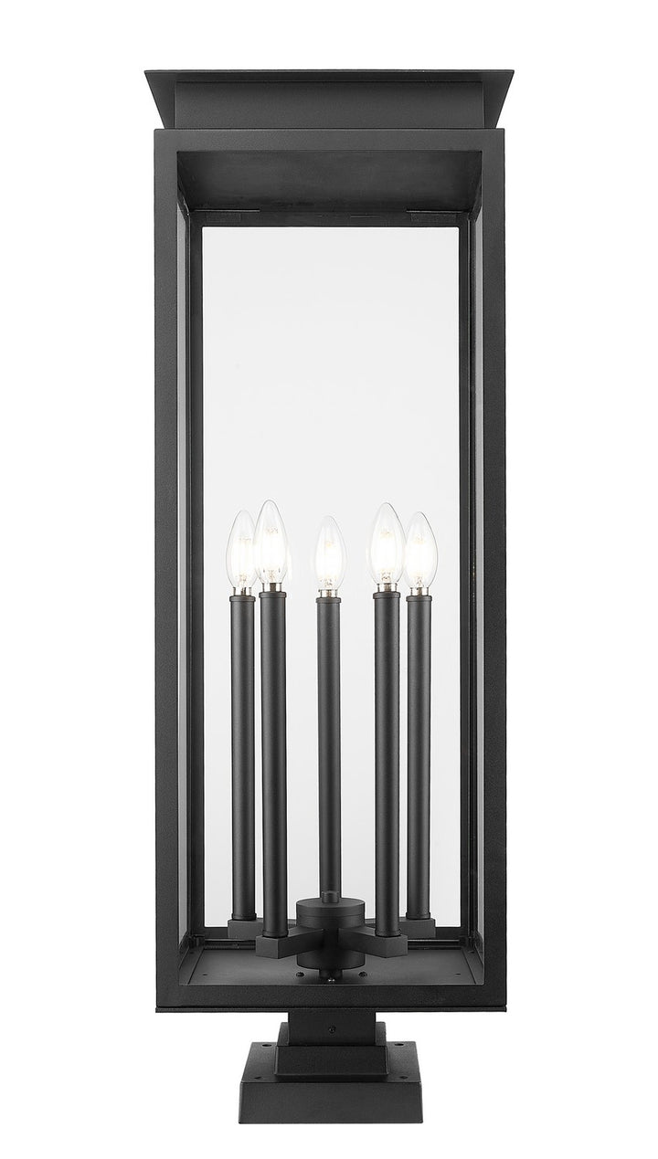 Z-Lite Canada - 5018PHXLS-SQPM-BK - Five Light Outdoor Pier Mounted Fixture - Nova - Black