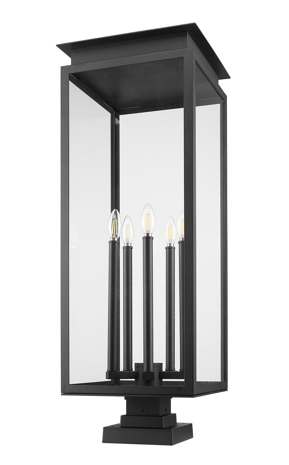 Z-Lite Canada - 5018PHXLS-SQPM-BK - Five Light Outdoor Pier Mounted Fixture - Nova - Black