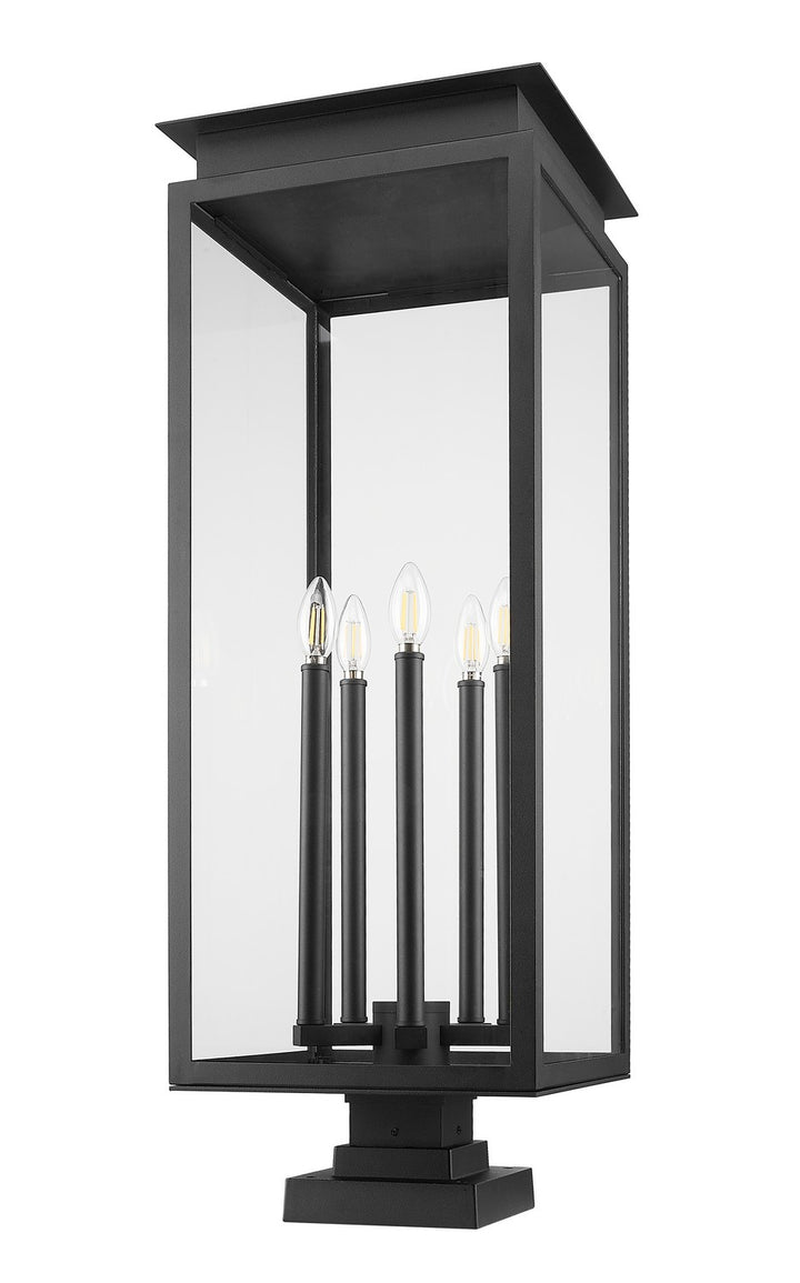 Z-Lite Canada - 5018PHXLS-SQPM-BK - Five Light Outdoor Pier Mounted Fixture - Nova - Black