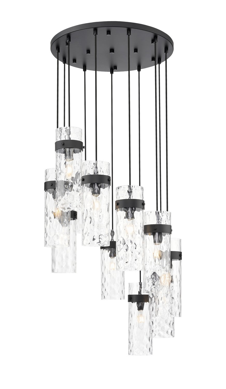 Z-Lite Canada - 7002P5-11R-MB - 11 Light Chandelier - Fontaine - Matte Black