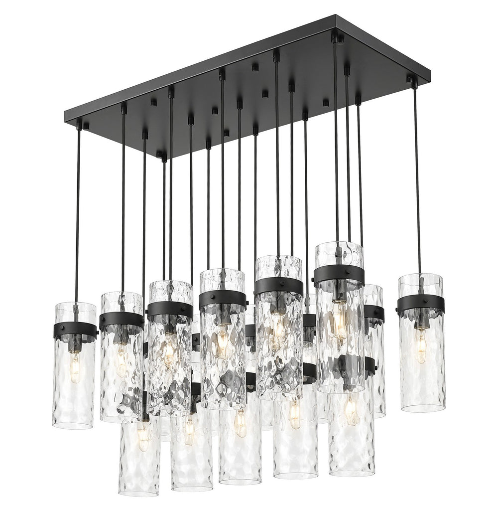 Z-Lite Canada - 7002P5-17L-MB - 17 Light Linear Chandelier - Fontaine - Matte Black
