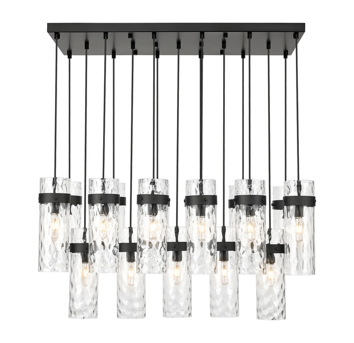 Z-Lite Canada - 7002P5-17L-MB - 17 Light Linear Chandelier - Fontaine - Matte Black