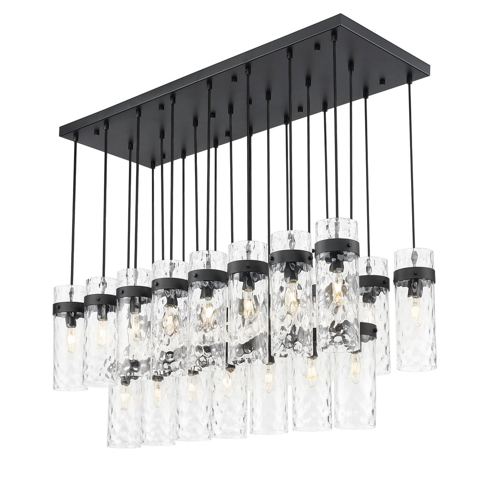 Z-Lite Canada - 7002P5-23L-MB - 23 Light Linear Chandelier - Fontaine - Matte Black