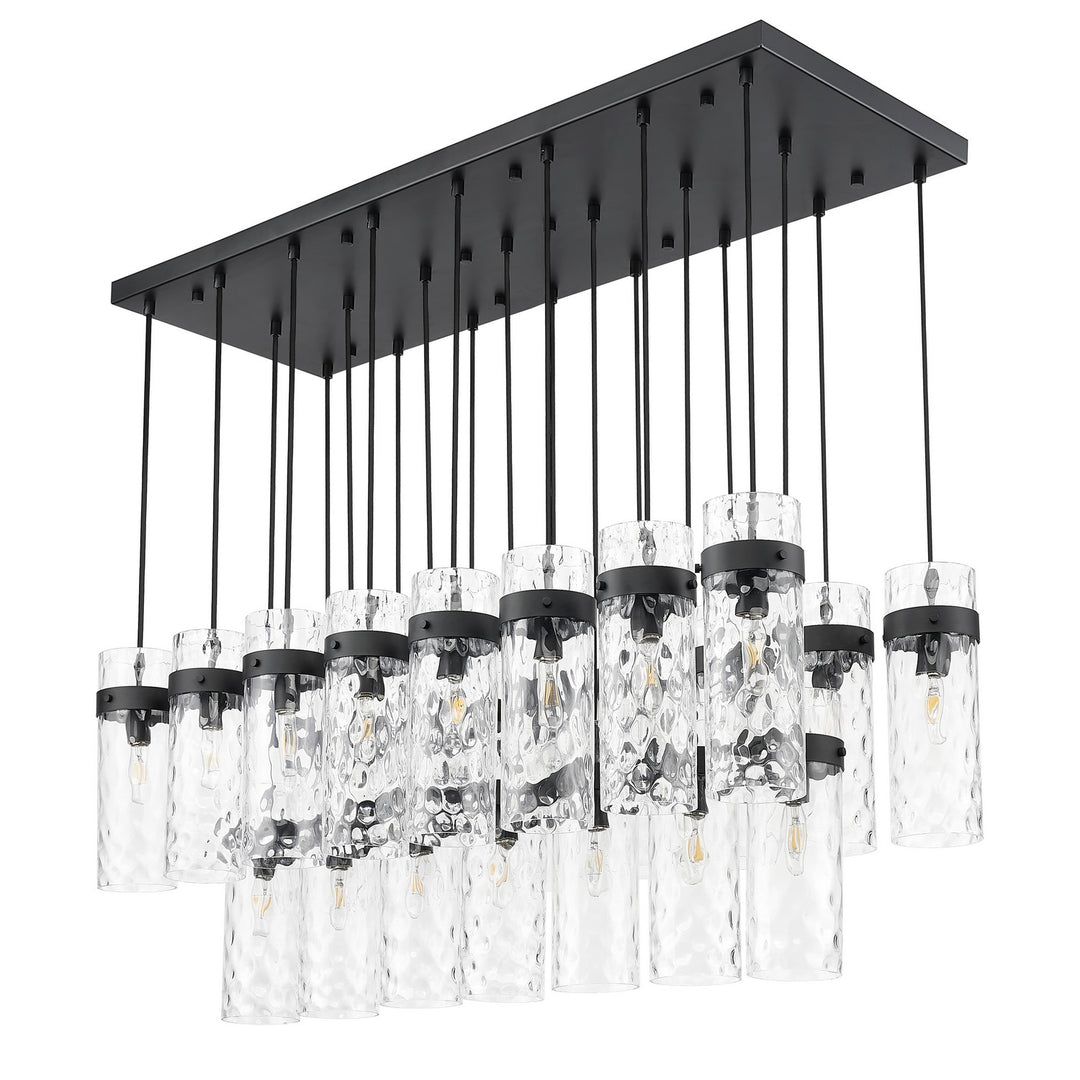 Z-Lite Canada - 7002P5-23L-MB - 23 Light Linear Chandelier - Fontaine - Matte Black