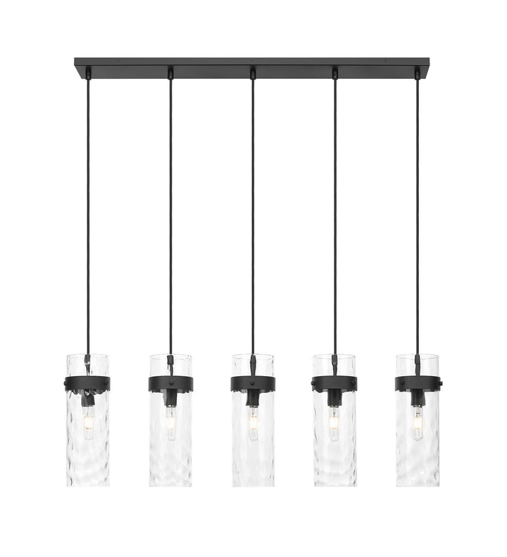 Z-Lite Canada - 7002P5-5L-MB - Five Light Linear Chandelier - Fontaine - Matte Black